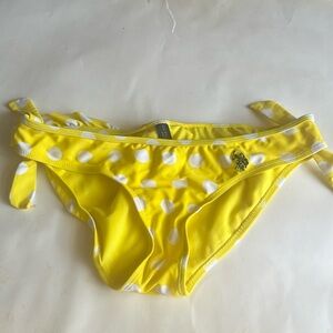 US Polo Bathing Suit size large Yellow Polkadot